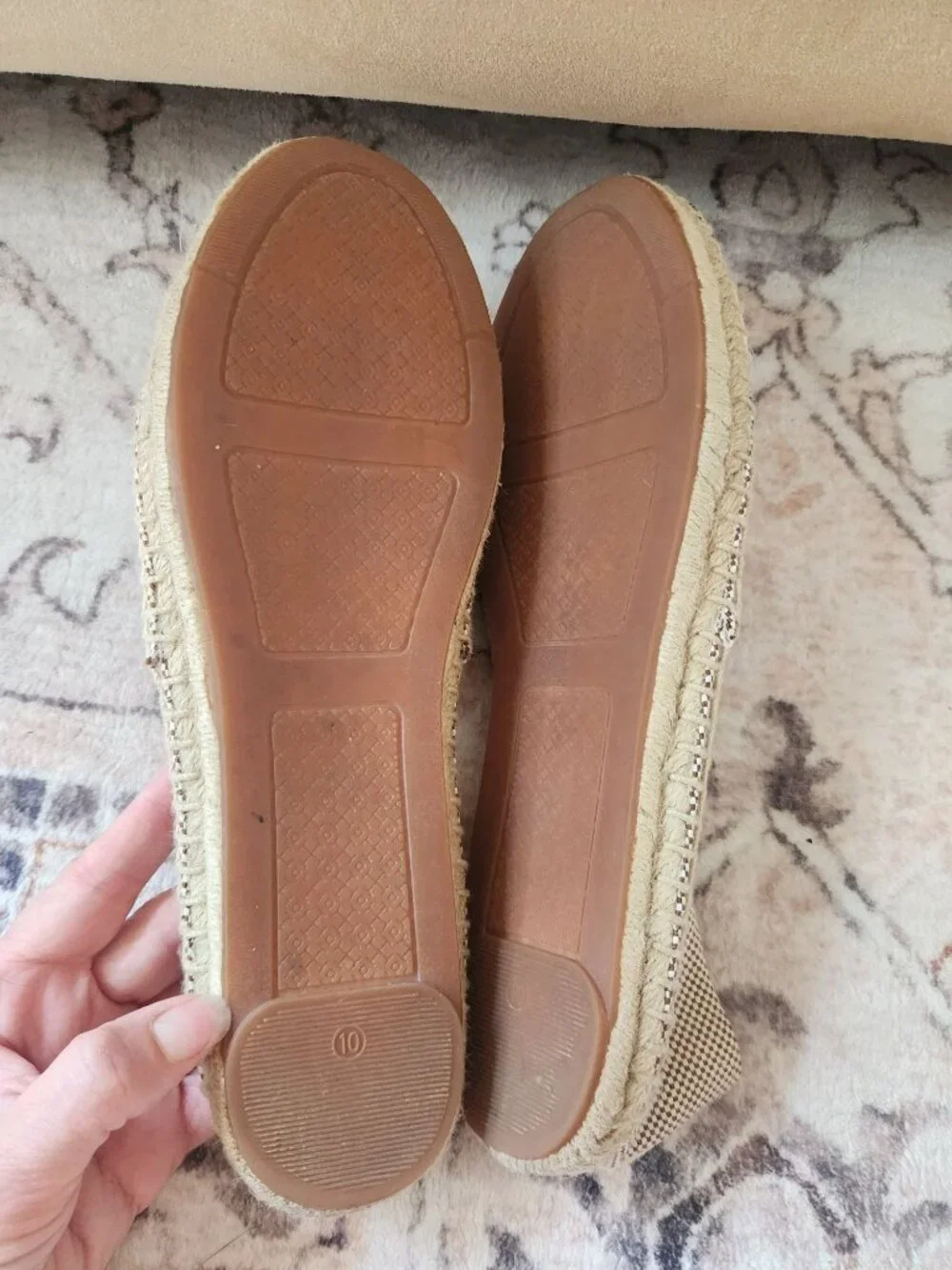 Tory Burch Women's Sz. 10 Ines Espadrilles Leather/Material